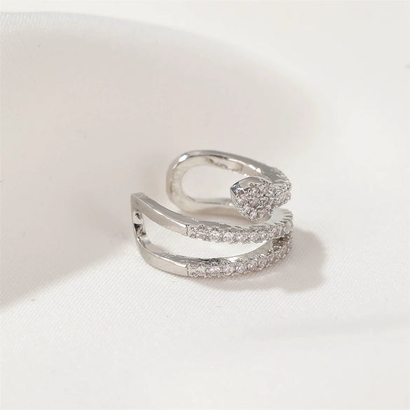 Wholesale Copper Snake Ear Clip Electroplated Animal Zodiac Punk Retro Style For Women