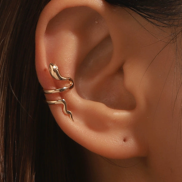 Wholesale Copper Snakeshaped Electroplated Animal Style Women's Earrings