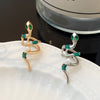 Wholesale Copper Snakeshaped Electroplated Animal Style Women's Earrings