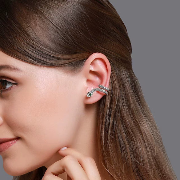 Wholesale Copper Snakeshaped Electroplated Animal Style Women's Earrings