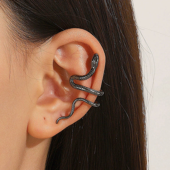 Wholesale Copper Snakeshaped Electroplated Animal Style Women's Earrings