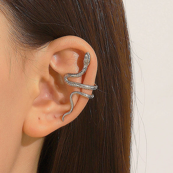 Wholesale Copper Snakeshaped Electroplated Animal Style Women's Earrings