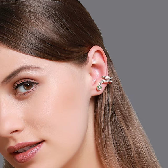 Wholesale Copper Snakeshaped Electroplated Animal Style Women's Earrings
