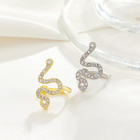 Wholesale Copper Snakeshaped Electroplated Animal Style Women's Earrings