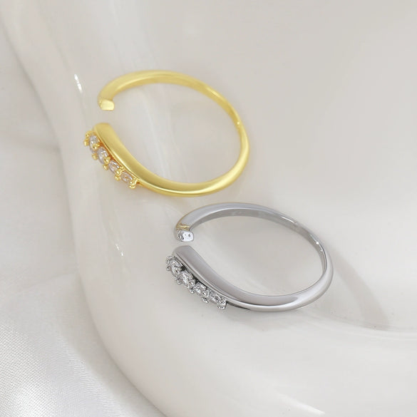 Wholesale Copper Snakeshaped Geometric Animal Zodiac Electroplated Versatile Ring