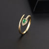 Wholesale Copper Snakeshaped Open Ring With Zircon Electroplated Retro Style