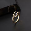 Wholesale Copper Snakeshaped Open Ring With Zircon Electroplated Retro Style