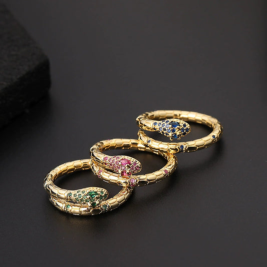 Wholesale Copper Snakeshaped Women's Fashion Jewelry With Geometric Pattern