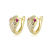Wholesale Copper Snakeshaped Zodiac Animal Earrings With Electroplating For Men Niche Style