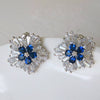 Wholesale Copper Snowflake And Flower Zircon Earrings For Women
