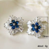 Wholesale Copper Snowflake And Flower Zircon Earrings For Women