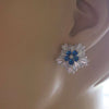 Wholesale Copper Snowflake And Flower Zircon Earrings For Women