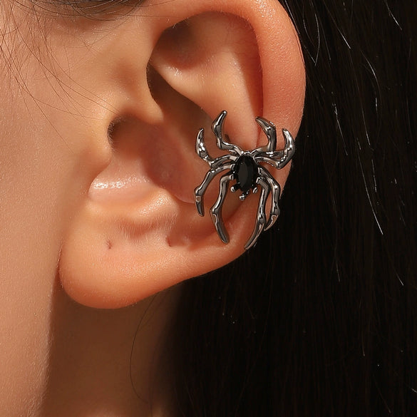Wholesale Copper Spider Animal Gothic Ear Clip For Women With Electroplating