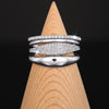 Wholesale Copper Stacked Simple Plain Women's Ring Set Inlaid With Zircon Geometric Minimalist Jewelry