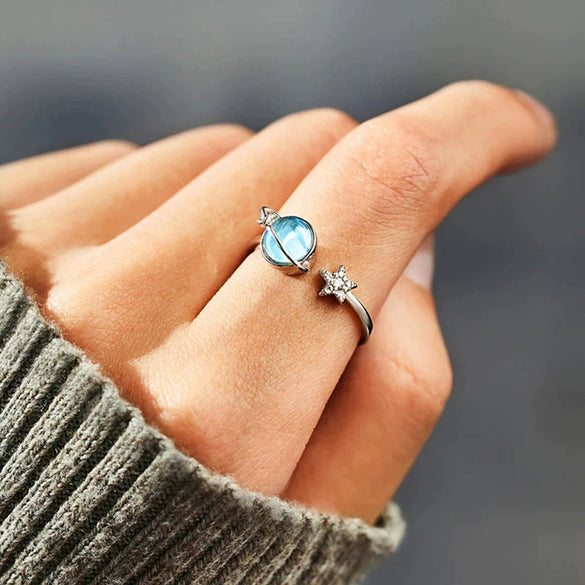 Wholesale Copper Star Constellation Design Ring For Women Jewelry With Zirconia