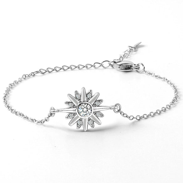Wholesale Copper Star Shape Micropaved Women's Bracelet Light Luxury Niche Highend Sense No Fading