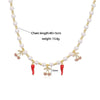 Wholesale Copper Sweet Fruitstyle Pendant Necklace With Dripping Oil Treatment And Pearl Chain