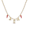 Wholesale Copper Sweet Fruitstyle Pendant Necklace With Dripping Oil Treatment And Pearl Chain