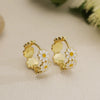 Wholesale Copper Sweet Style Flower Shape Dripping Oil Earrings For Women
