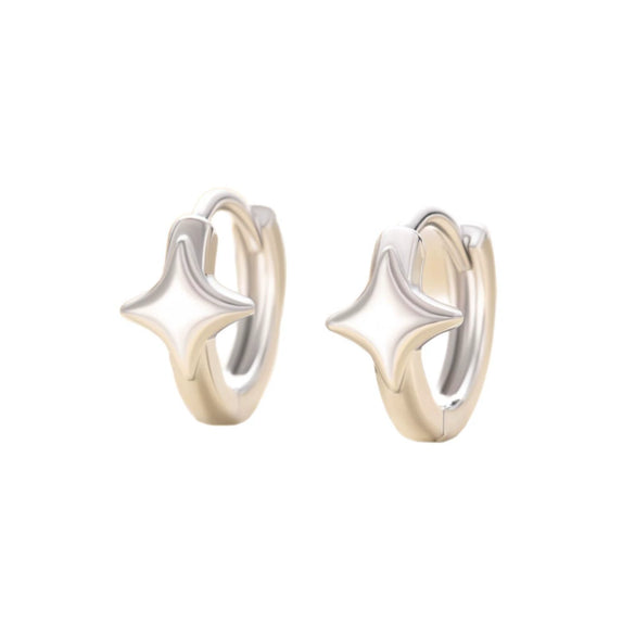Wholesale Copper Sweet Style Star Shape Ear Buckle Earrings With Electroplating