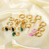 Wholesale Copper Turquoise Irregular Baroque Pearl Stone Element Pendant Earrings Electroplated