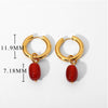 Wholesale Copper Turquoise Irregular Baroque Pearl Stone Element Pendant Earrings Electroplated
