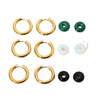 Wholesale Copper Turquoise Irregular Baroque Pearl Stone Element Pendant Earrings Electroplated
