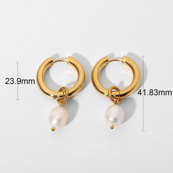 Wholesale Copper Turquoise Irregular Baroque Pearl Stone Element Pendant Earrings Electroplated