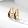 Wholesale Copper U Shaped Diamond Set Elegant Retro Fashion Earrings