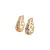 Wholesale Copper U Shaped Diamond Set Elegant Retro Fashion Earrings