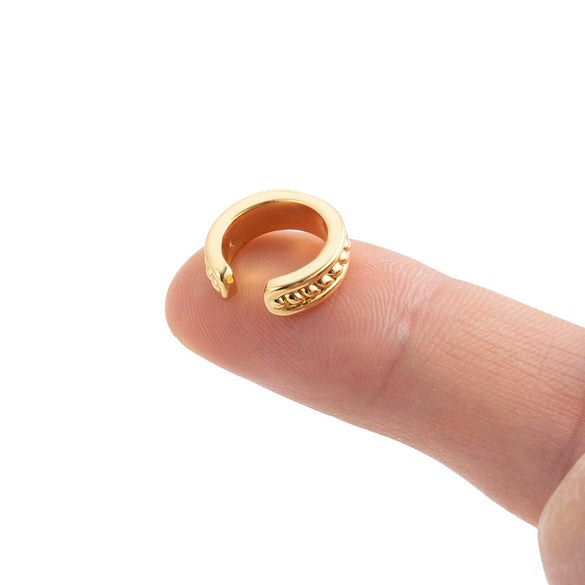 Wholesale Copper Ushape Geometric Cartilage Ear Clip Electroplated For Women