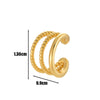 Wholesale Copper Ushape Geometric Cartilage Ear Clip Electroplated For Women