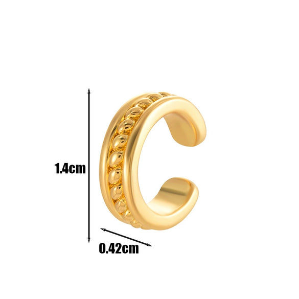 Wholesale Copper Ushape Geometric Cartilage Ear Clip Electroplated For Women