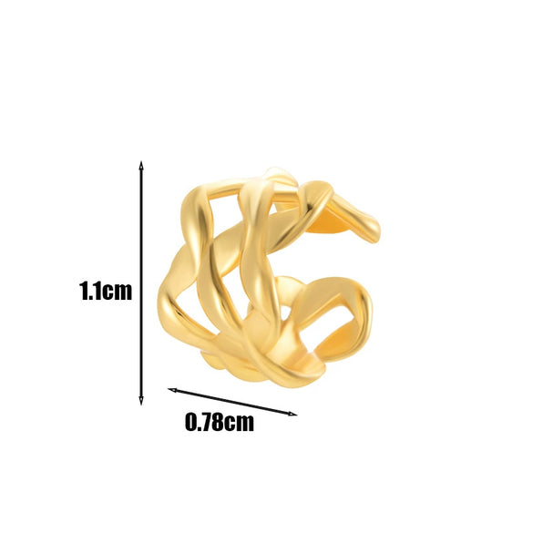 Wholesale Copper Ushape Geometric Cartilage Ear Clip Electroplated For Women