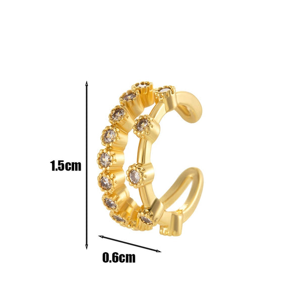 Wholesale Copper Ushape Geometric Cartilage Ear Clip Electroplated For Women
