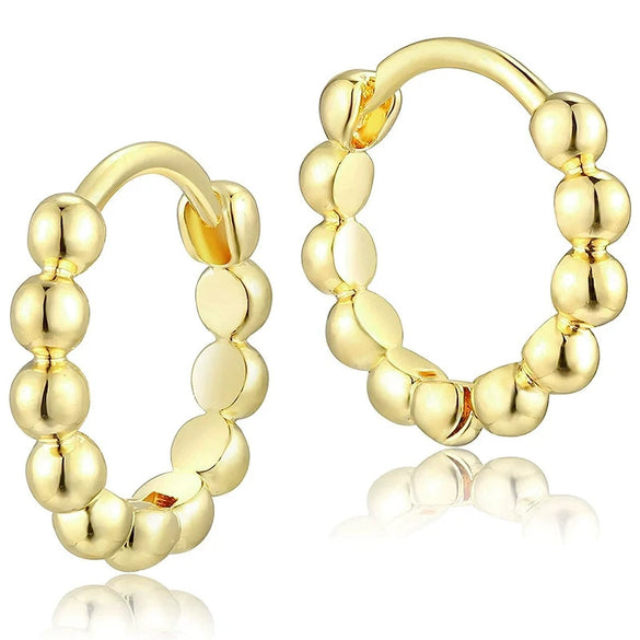 Wholesale Copper Ushape Metallic Electroplated Earrings For Women