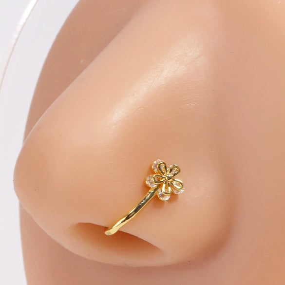 Wholesale Copper Ushaped Electroplated Nonperforated Nose Clip Puncture Jewelry For Women