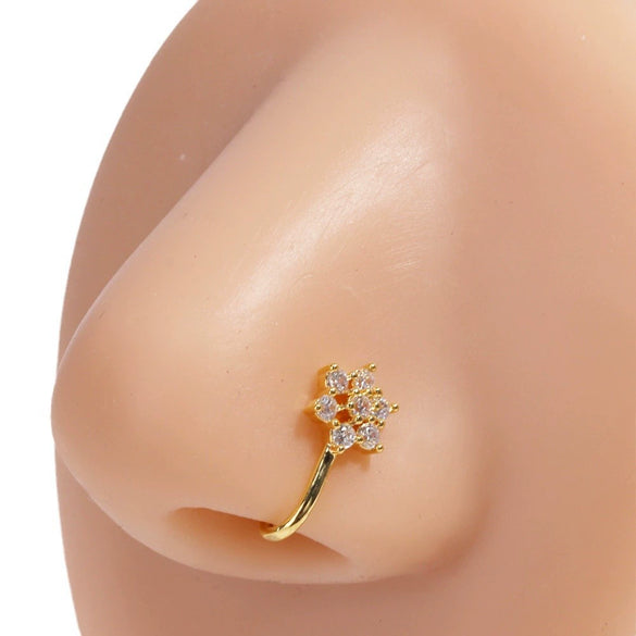 Wholesale Copper Ushaped Electroplated Nonperforated Nose Clip Puncture Jewelry For Women