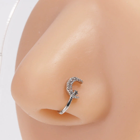 Wholesale Copper Ushaped Electroplated Nonperforated Nose Clip Puncture Jewelry For Women