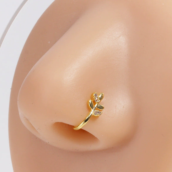 Wholesale Copper Ushaped Electroplated Nonperforated Nose Clip Puncture Jewelry For Women