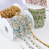 Wholesale Copper Water Drop Pendant Chain With Rhinestones And Butterfly Pattern Electroplated For Diy Necklace And Bracelet