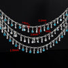 Wholesale Copper Water Drop Pendant Chain With Rhinestones And Butterfly Pattern Electroplated For Diy Necklace And Bracelet