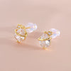 Wholesale Copper Water Drop Shape Electroplated Simple Style Women's Earrings Jewelry