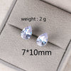 Wholesale Copper Water Drops Zircon Earrings With Cartoon Characters Geometric Letters Numbers Text Diamond Design For Women Light Luxury Retro Style