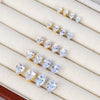 Wholesale Copper Water Drops Zircon Earrings With Cartoon Characters Geometric Letters Numbers Text Diamond Design For Women Light Luxury Retro Style