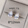 Wholesale Copper Water Drops Zircon Earrings With Cartoon Characters Geometric Letters Numbers Text Diamond Design For Women Light Luxury Retro Style