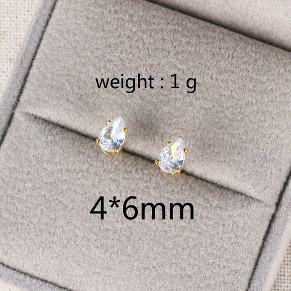 Wholesale Copper Water Drops Zircon Earrings With Cartoon Characters Geometric Letters Numbers Text Diamond Design For Women Light Luxury Retro Style