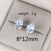 Wholesale Copper Water Drops Zircon Earrings With Cartoon Characters Geometric Letters Numbers Text Diamond Design For Women Light Luxury Retro Style