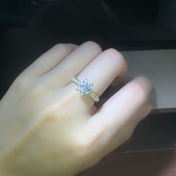 Wholesale Copper Wedding Band Ring Light Luxury Geometric Style Inlaid Zircon For Women And Men