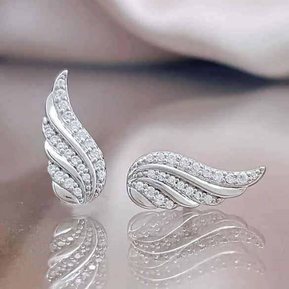 Wholesale Copper Wings Microinlaid Women's Earrings Accessories